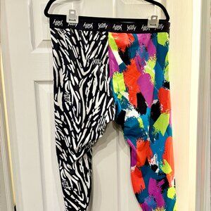 Yitty Rainbow Confetti Multicolored Leggings - Size 2X
